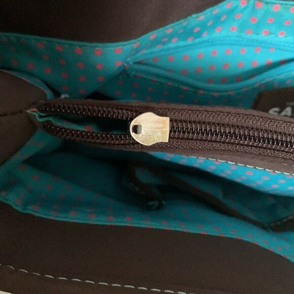 The Sak Cameron Tan Brown Mesh Shoulder Satchel Handbag Purse - Picture 7 of 14